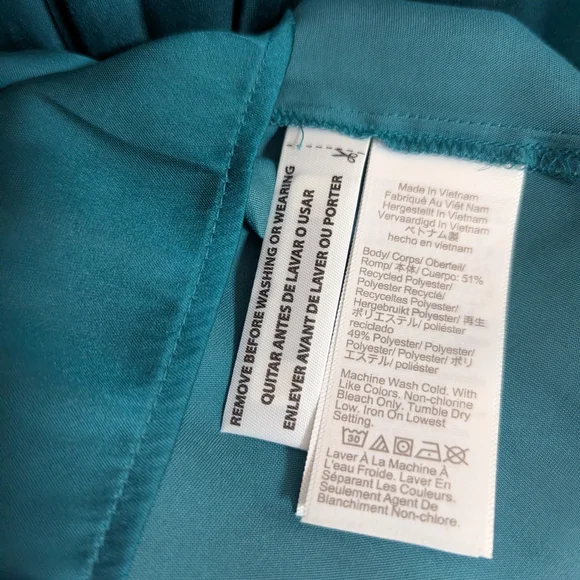 J. Crew Women's Green Ruffle Top - Picture 6 of 6